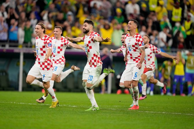 Fudbal Svetsko prvetstvo SP Katar Hrvatska - Brazil fudbalska reprezentacija Hrvatske