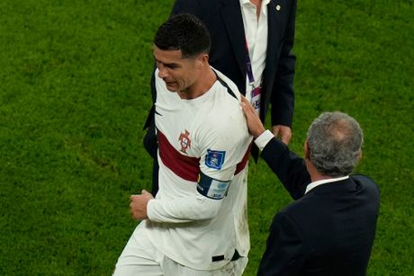 Svetsko prvenstvo SP Katar Maroko - Portugal Kristijano Ronaldo plače