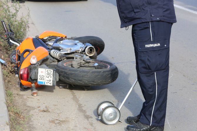 Motor udes Jainci policija uviđaj