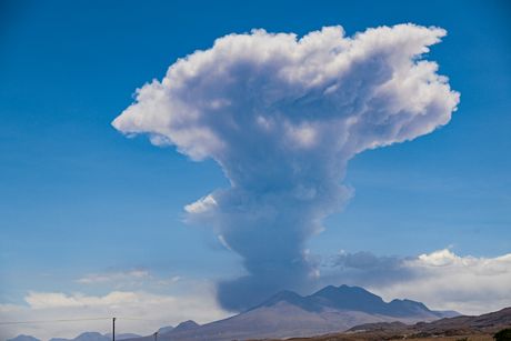 Čile vulkan erupcija Lascar