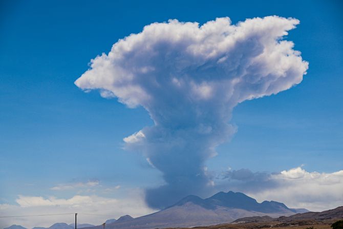 Čile vulkan erupcija Lascar