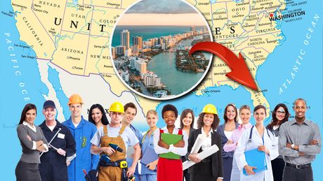 Mapa SAD, Majami,  radnici, stranci