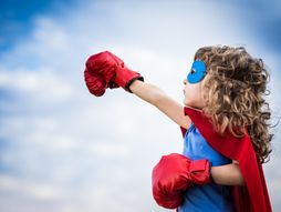 dečak, heroj, samopouzdanje, dete, mašta