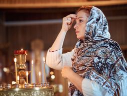 crkva, žena, molitva