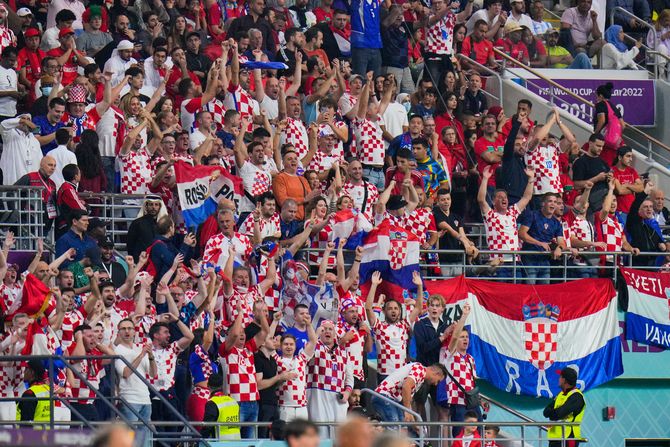 Svetsko prvenstvo SP u Kataru Hrvatska - Maroko navijači Hrvatske Svetsko prvenstvo SP u Kataru Hrvatska - Maroko navijači Hrvatske