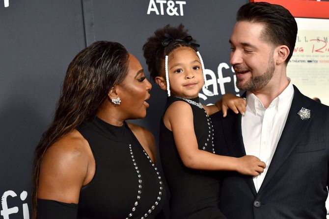 Serena Vilijams Serena Williams muž suprug i dete ćerka , Olympia Olimpija   and Alexis Ohanian