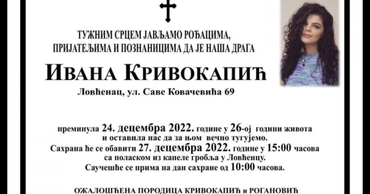 Poznato kada će Ivanu sahraniti - Telegraf.rs