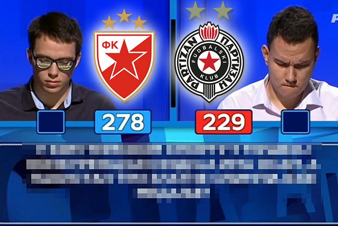 Kviz Pitanje Zvezda Partizan