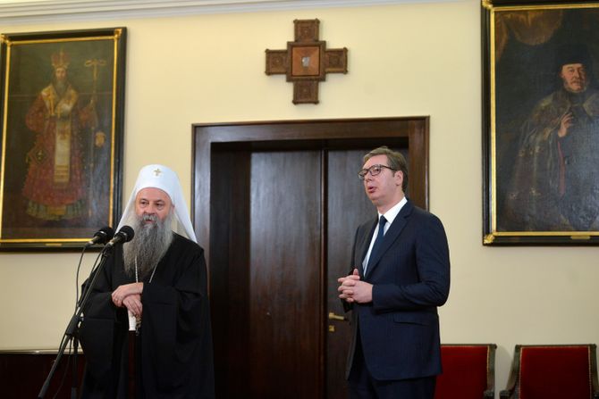 Patrijarh Porfirije, Aleksandar Vučić