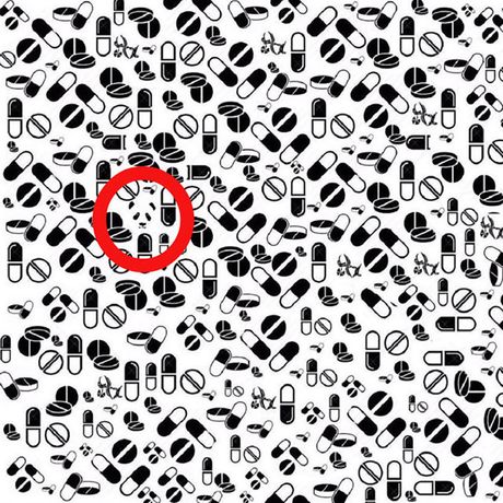 Skrivalica pilule, panda