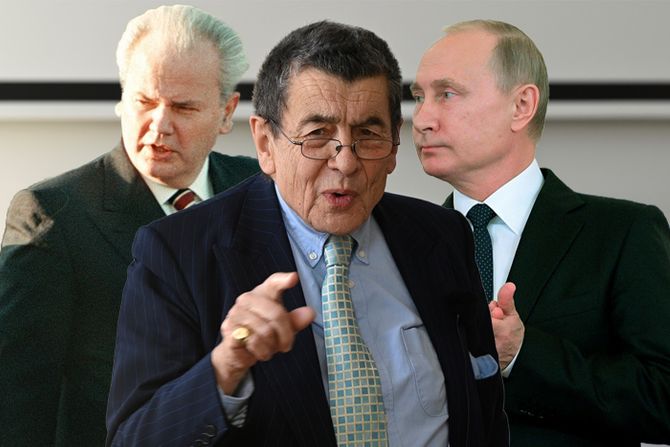 Slobodan Milošević, Geoffrey Nice Džefri Najs i Vladimir Putin Slobodan Milošević, Geoffrey Nice Džefri Najs i Vladimir Putin