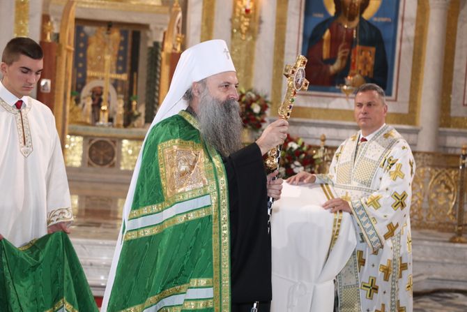 Beograd, Hram Svetog Save, Božićna liturgija, patrijarh Porfirije