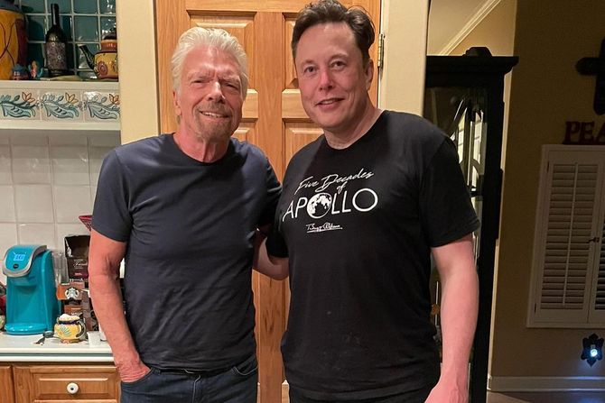 Richard Branson Ričard Brenson i Elon Musk Ilon Mask