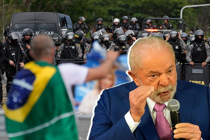 Lula de Silva, Protest u Brazilu, napad na parlament