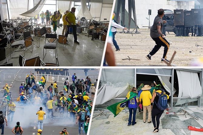 Protest u Brazilu, napad na parlament