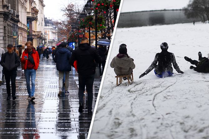 Vremenska prognoza kiša sneg sankanje zima