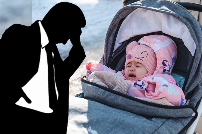 Čovek beba kolica pronađena Čovek beba kolica pronađena