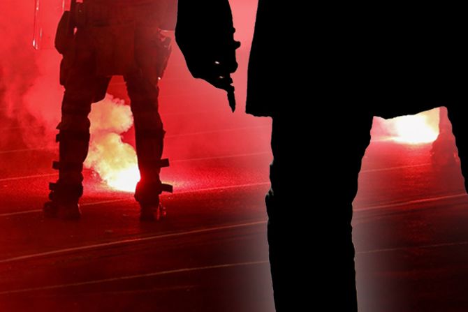 Bakljada nož navijanje fudbal Bakljada nož navijanje fudbal