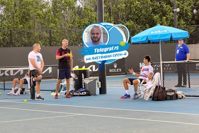 Novak Đoković trening Melburn