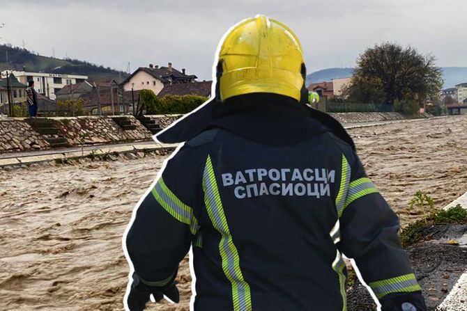 NOVI PAZAR  poplave, poplava, vatrogasci