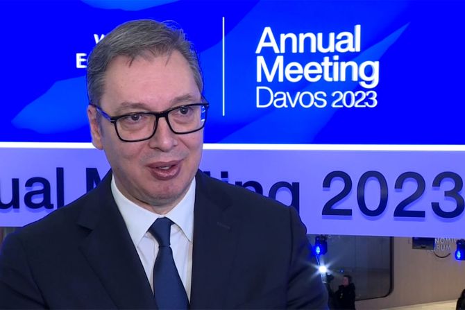 Aleksandar Vučić Lajv Svetski Ekonomski Forum Davos Švajcarska