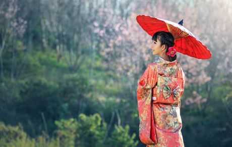 Japan, Japanka, kimono