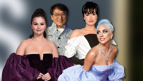 Selena Gomez, Demi Lovato,  Jackie Chan, Lady Gaga