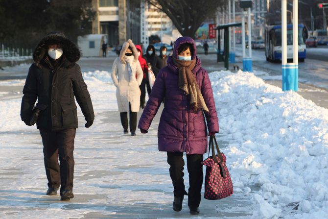 Severna Koreja, zima, vreme