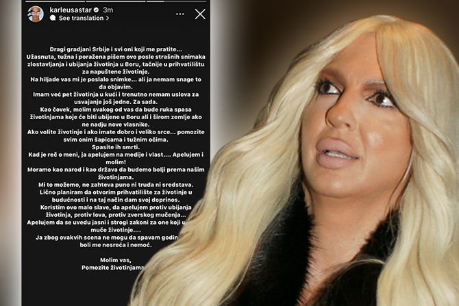 Jelena Karleuša Instagram životinje apel