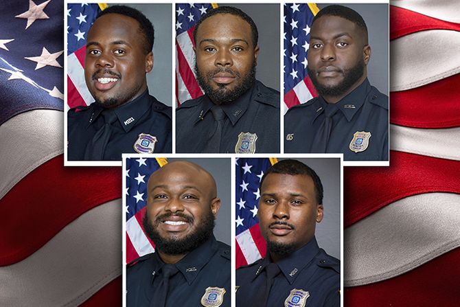 Tadarrius Bean Demetrius Haley Emmitt Martin III Desmond Mills Jr. and Justin Smith policajci optuženi za smrt Tajra Nikolsa