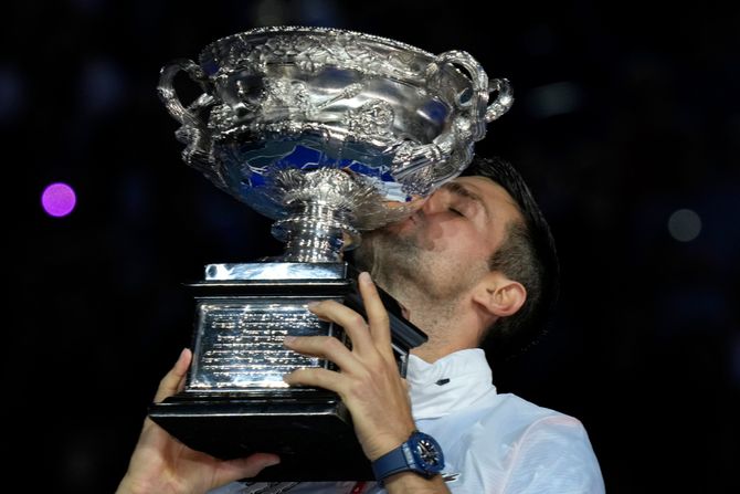 Novak Đoković, Australijan open 2023, Stefanos Cicipas pehar