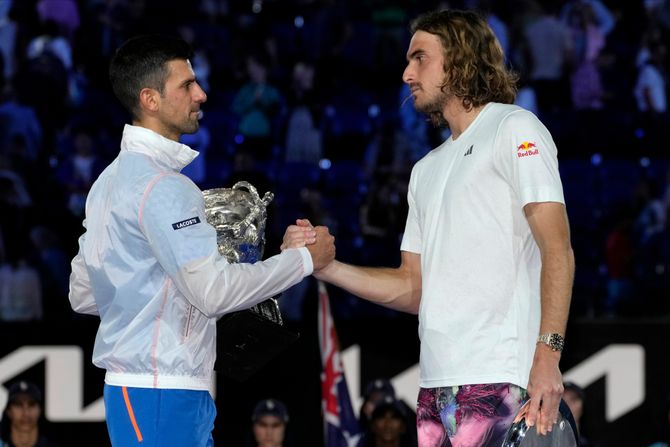 Novak Đoković, Australijan open 2023, Stefanos Cicipas pehar