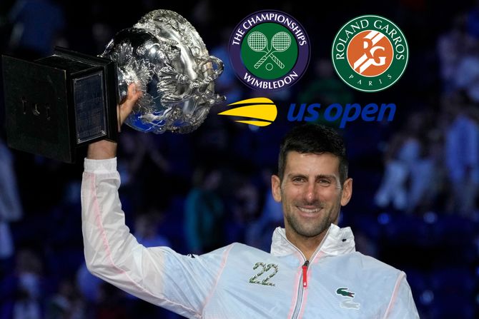 Novak Đoković logo Vimbldona, Rolan Garosa i US Opena Novak Đoković logo Vimbldona, Rolan Garosa i US Opena