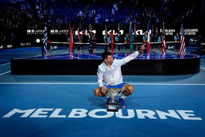 Novak Đoković, Australijan open 2023, Stefanos Cicipas pehar