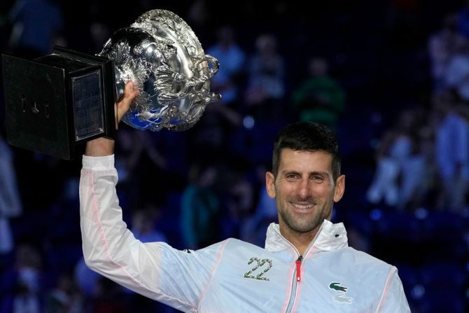 Novak Đoković, Australijan open 2023, Stefanos Cicipas pehar