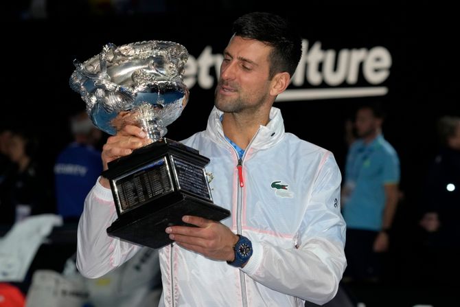 Novak Đoković, Australijan open 2023, Stefanos Cicipas pehar