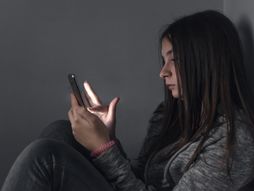 tinejdžerka, telefon, mobilni, devojčica, dete