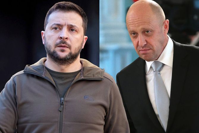 Volodimir Zelenski, Yevgeny Prigozhin, Jevgenij Prigožin