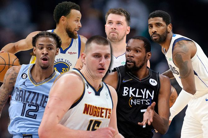 Nikola Jokić, Kevin Durant, Ja Morant, Stephen Curry, Luka Dončić,  Kyrie Irving