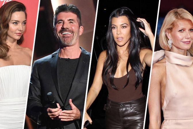 Gvinet Paltrou, Sajmona Kovela,Simon Cowell, Kortni Kardašijan, Kourtney Kardashian, Mirandu Ker, Kerr