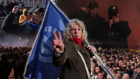 Albanija Tirana opozicija protest