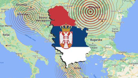 Mapa Srbije zemljotres Evropa