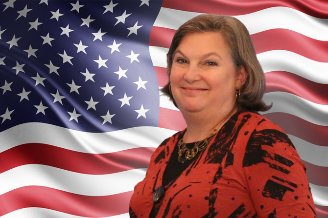 Amerika SAD zastava Victoria Nuland Viktorija Nuland