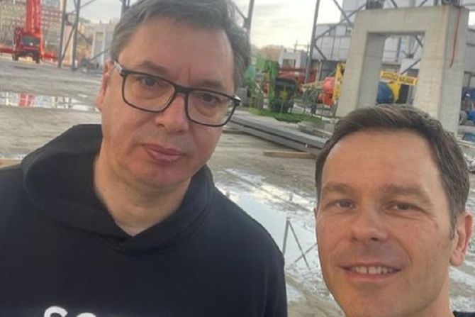 Aleksandar Vučić i Siniša Mali