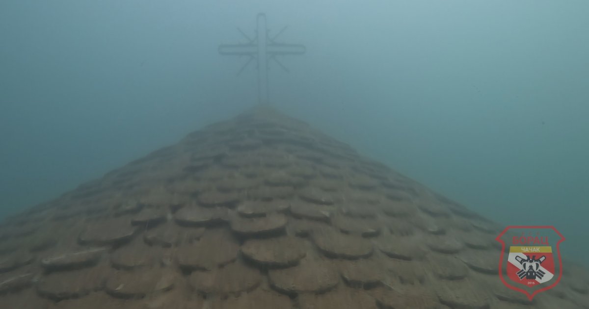 New recording of a Serbian holy site resting at the bottom of a lake: The building still stands, one detail touches the heart