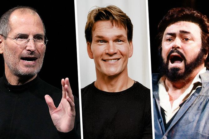 Steve Jobs, Stiv Džobs, Patrik Svejzi, Patrick Swayze,  Luciano Pavarotti, Lučano Pavaroti