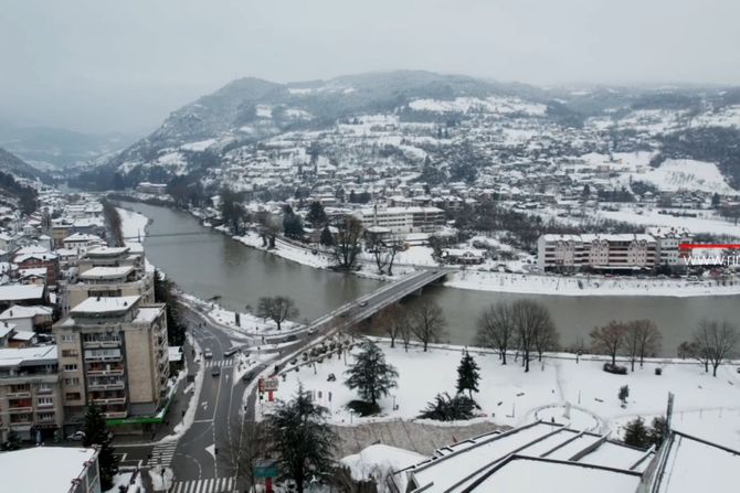 Prijepolje, Nova Varoš, snimak dron, sneg, nevreme, snežna oluja