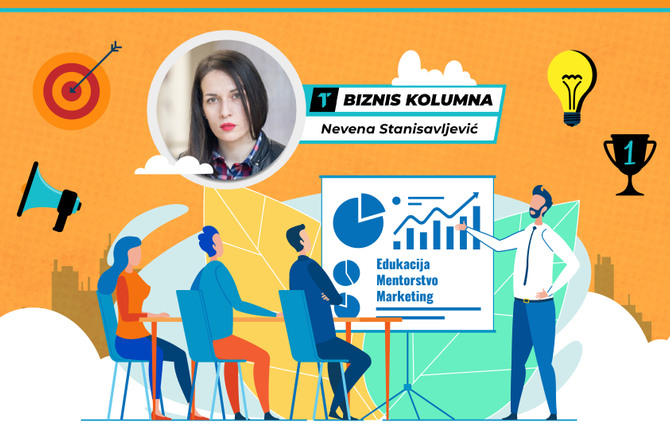 Nevena Stanisavljević, Edukacija, Mentorstvo, Biznis kolumna