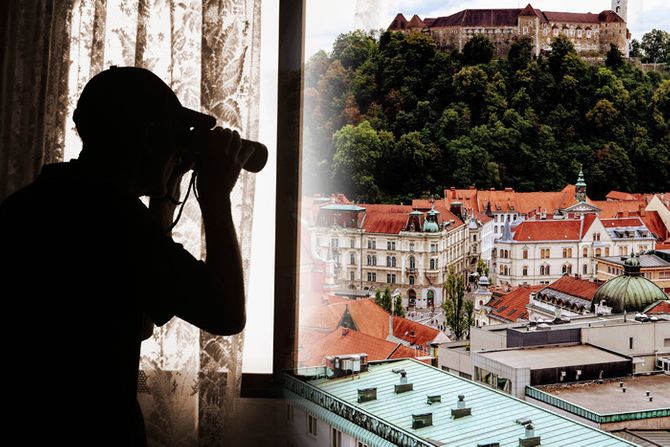 Slovenija Ljubljana, špijun dvogled Slovenija Ljubljana, špijun dvogled