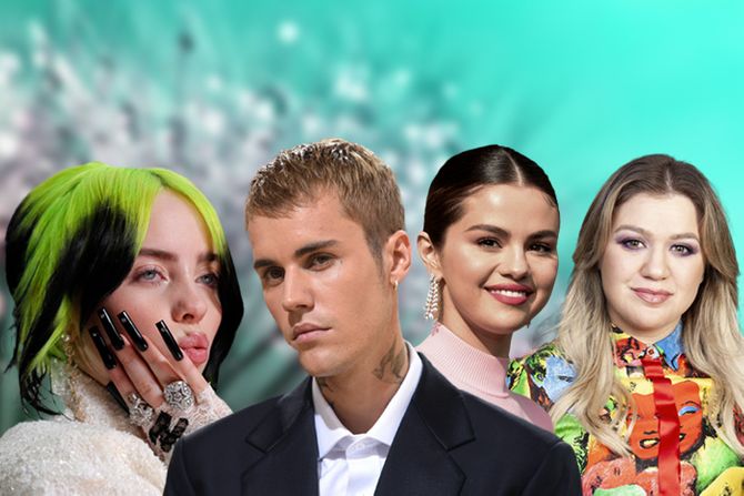 Bili Ajliš, Džastin Biber, Keli Klarkson, Selena Gomez